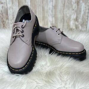 Dr. Martens Pisa Leather Platform Taupe Shoes NWOT
